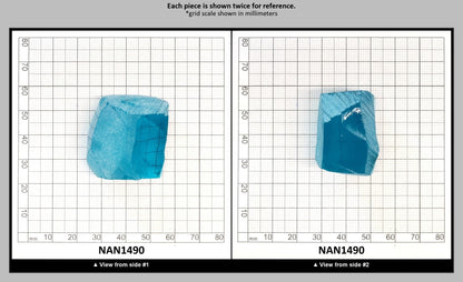 Nanosital Simulated Neon Paraiba Tourmaline Lab Created Faceting Rough for Gem Cutting - #B-6206 - Various Sizes : NAN1490