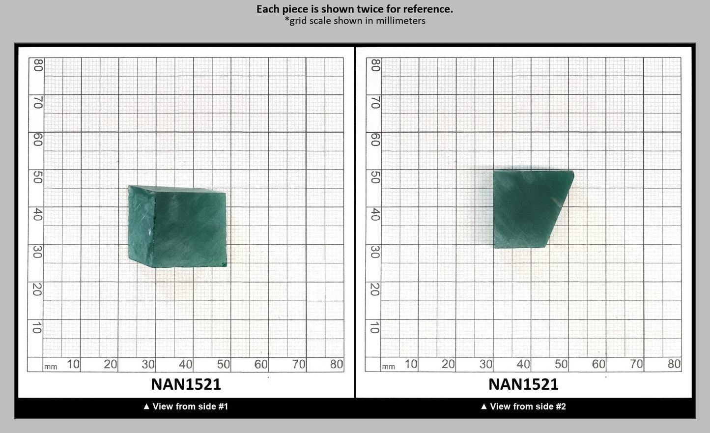 Nanosital Simulated Light Emerald Lab Created Faceting Rough for Gem Cutting - #0/3 - Various Sizes : NAN1521
