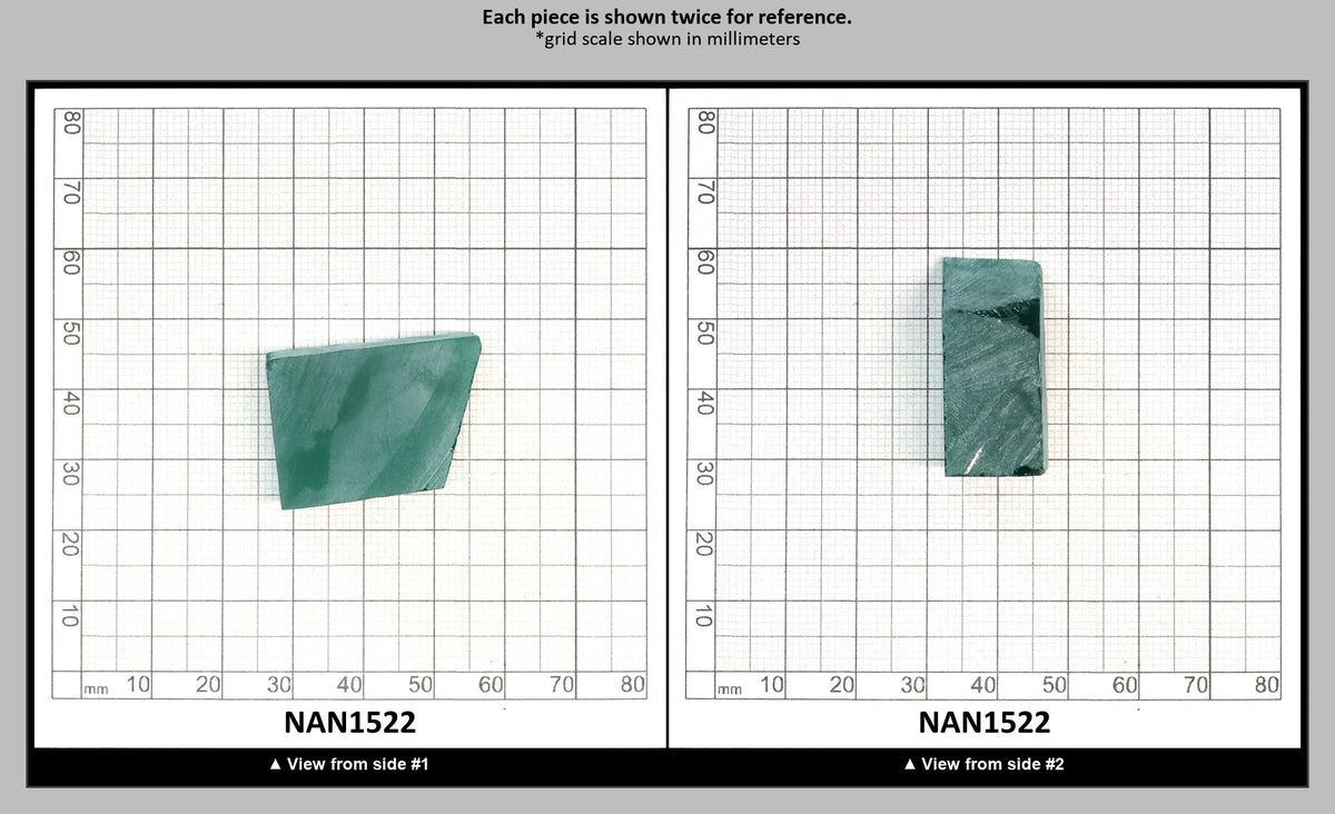 Nanosital Simulated Light Emerald Lab Created Faceting Rough for Gem Cutting - #0/3 - Various Sizes : NAN1522