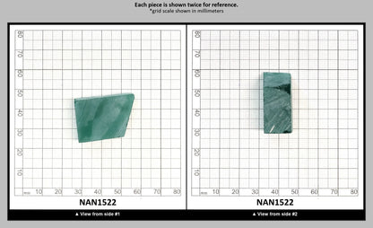 Nanosital Simulated Light Emerald Lab Created Faceting Rough for Gem Cutting - #0/3 - Various Sizes : NAN1522