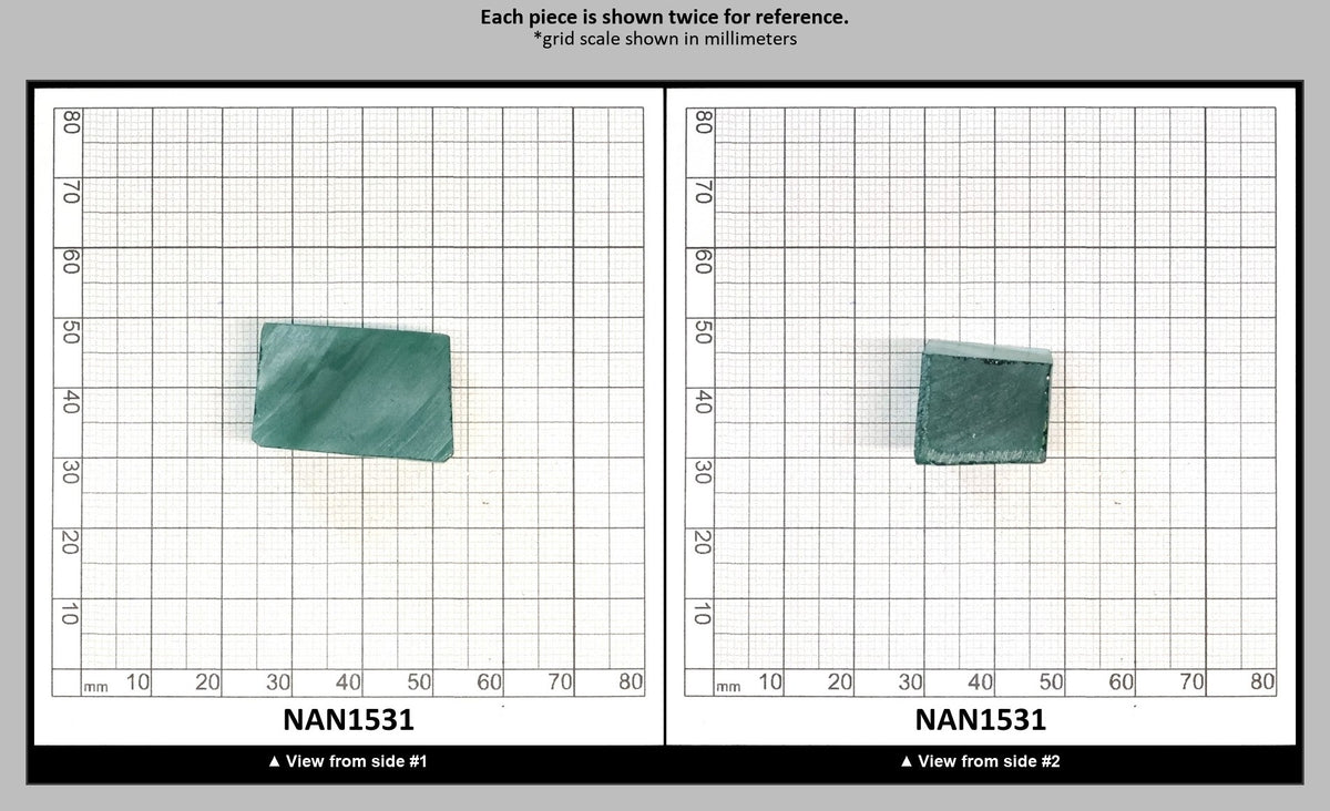 Nanosital Simulated Light Emerald Lab Created Faceting Rough for Gem Cutting - #0/3 - Various Sizes : NAN1531