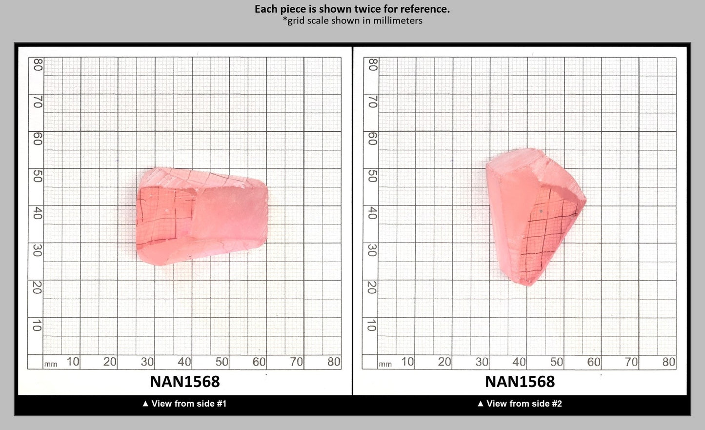 Nanosital Simulated Pink Extra Lab Created Faceting Rough for Gem Cutting - #A-1255 - Various Sizes : NAN1568
