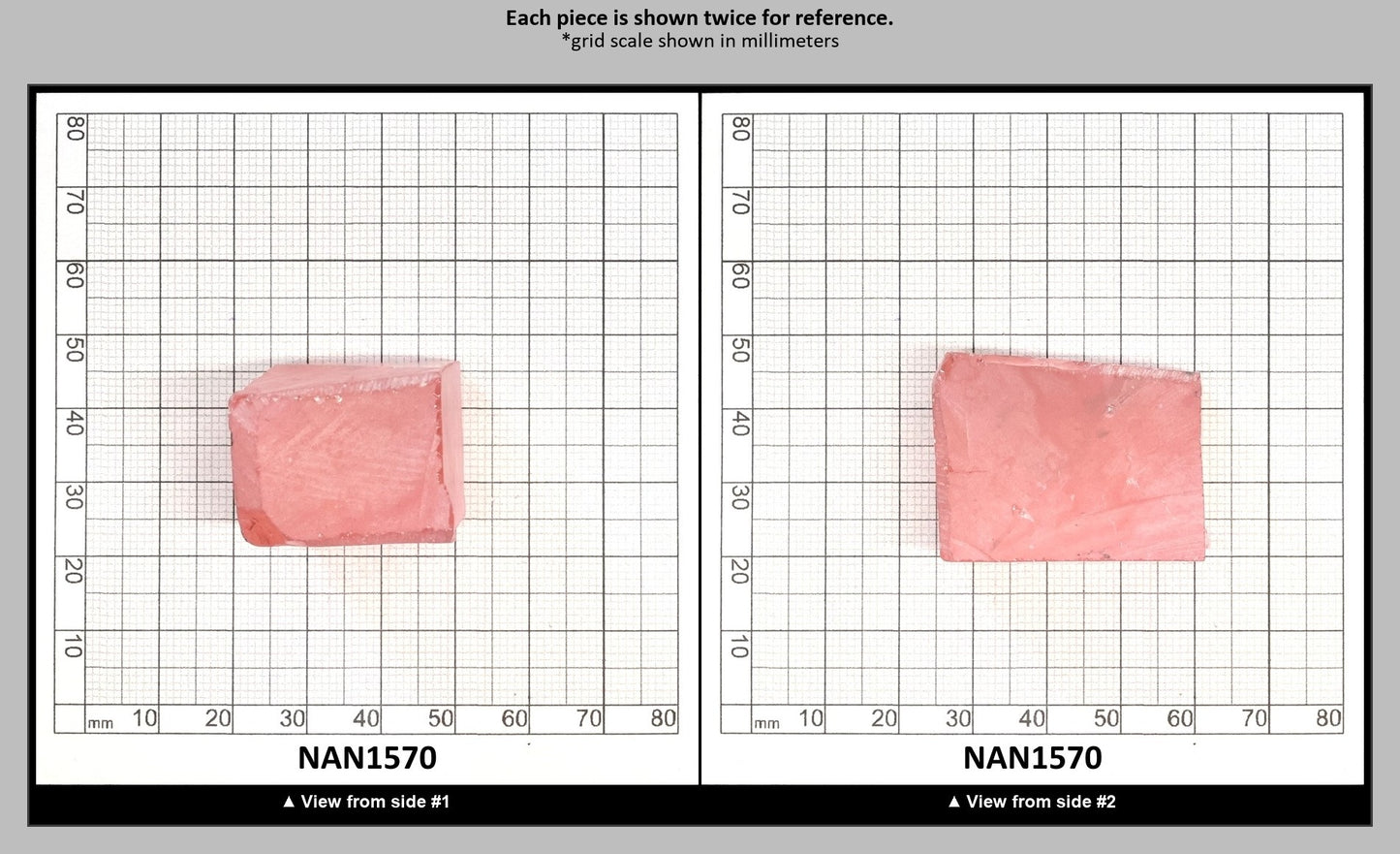 Nanosital Simulated Pink Extra Lab Created Faceting Rough for Gem Cutting - #A-1255 - Various Sizes : NAN1570