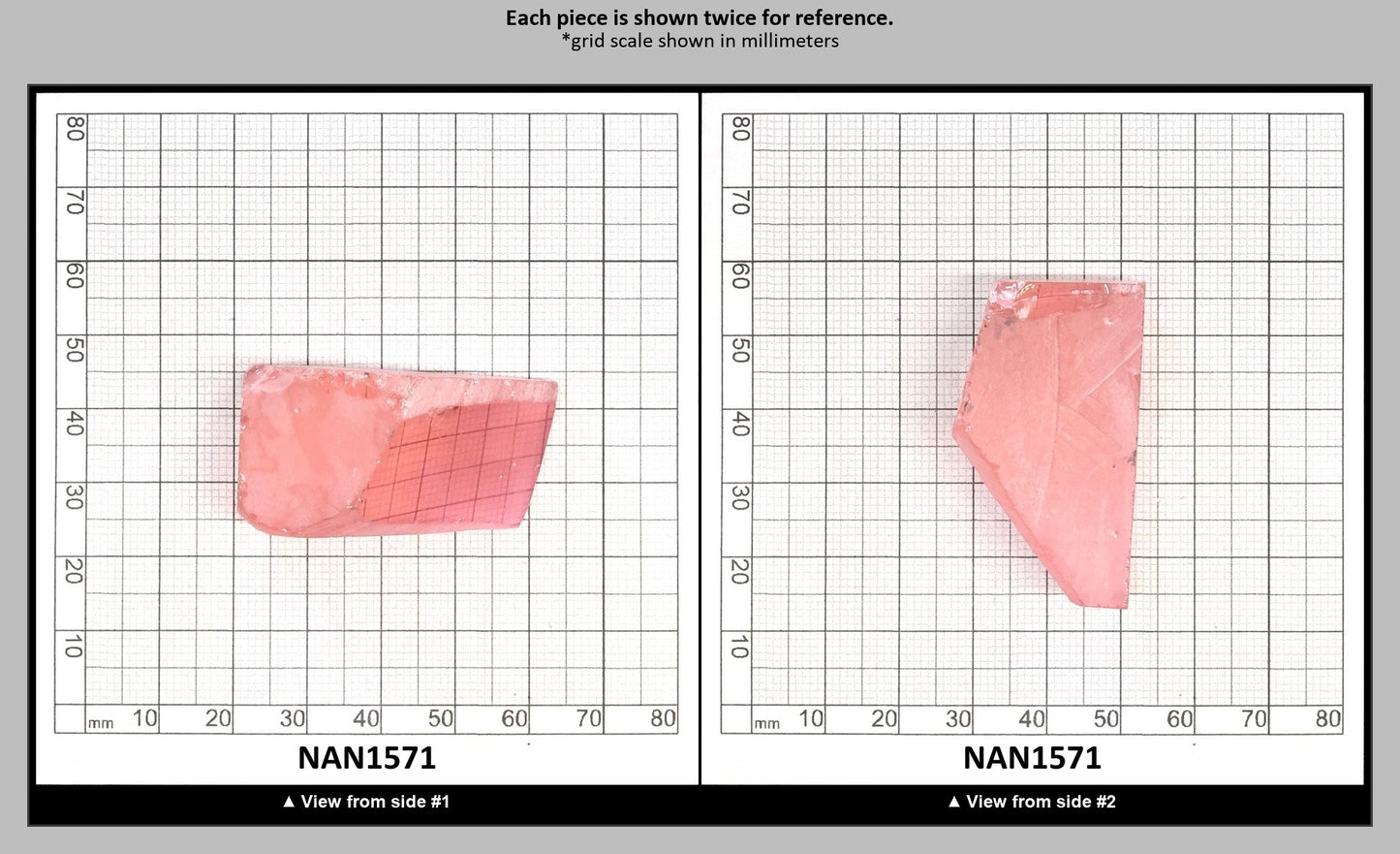 Nanosital Simulated Pink Extra Lab Created Faceting Rough for Gem Cutting - #A-1255 - Various Sizes : NAN1571