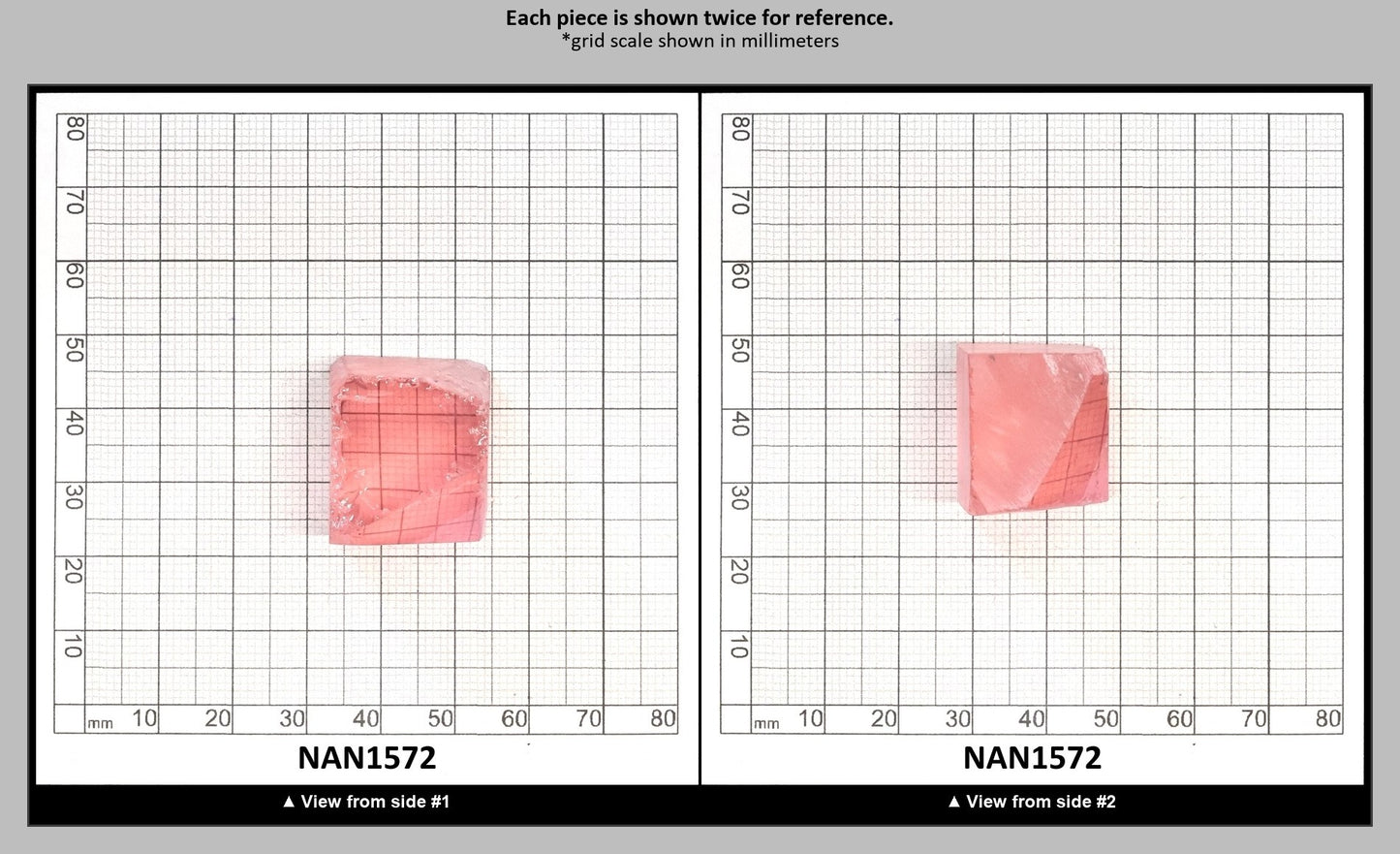 Nanosital Simulated Pink Extra Lab Created Faceting Rough for Gem Cutting - #A-1255 - Various Sizes : NAN1572