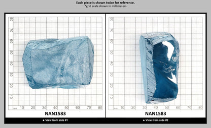Nanosital Simulated Aquamarine Lab Created Faceting Rough for Gem Cutting - #A-150 - Various Sizes : NAN1583
