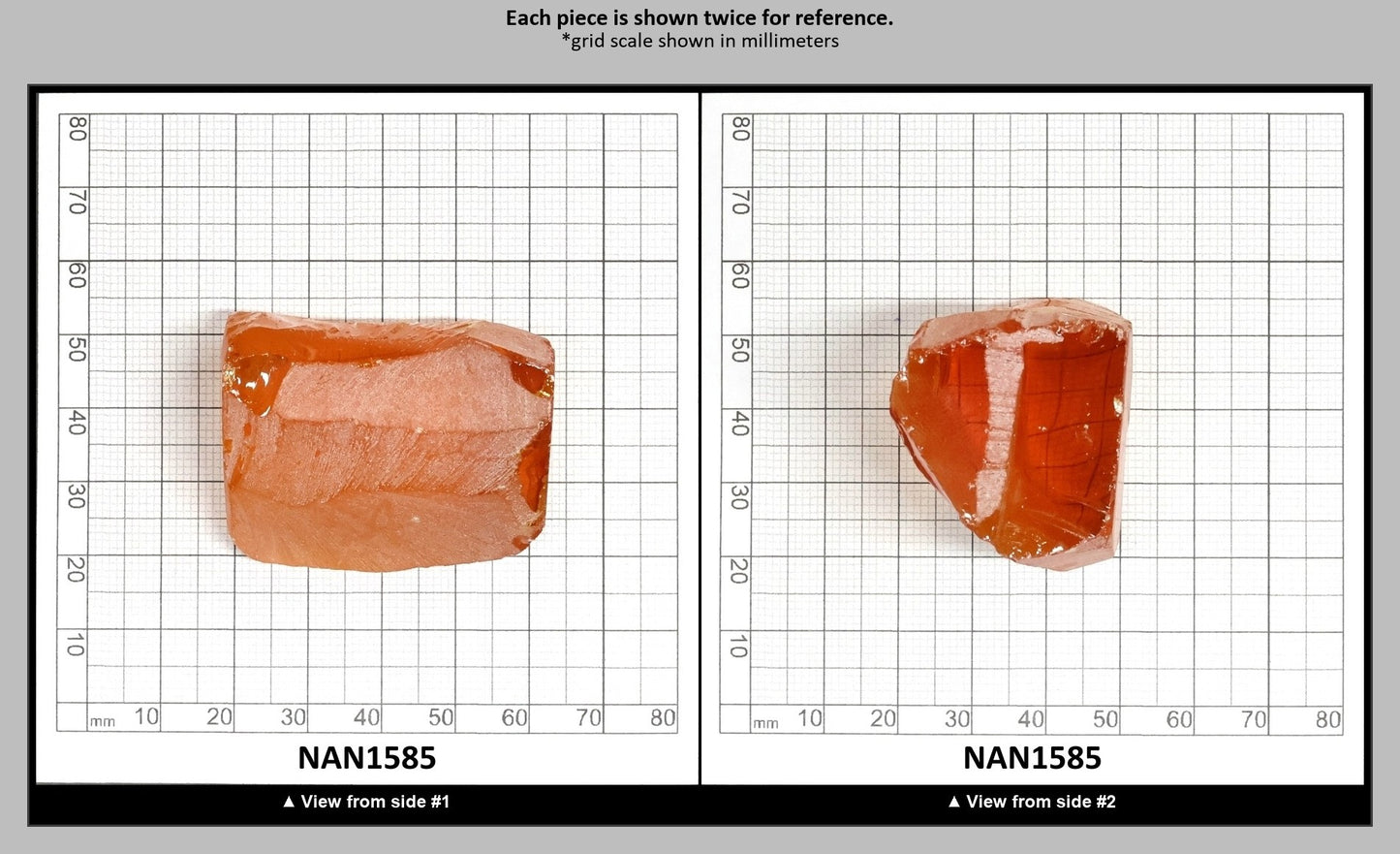 Nanosital Simulated Yellow Sapphire Lab Created Faceting Rough for Gem Cutting - #A-1702 - Various Sizes : NAN1585