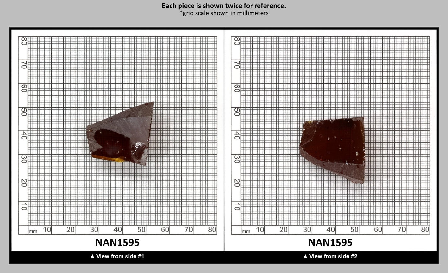 Nanosital Simulated Dark Spessartite Garnet Lab Created Faceting Rough for Gem Cutting - #A-2389 - Various Sizes : NAN1595