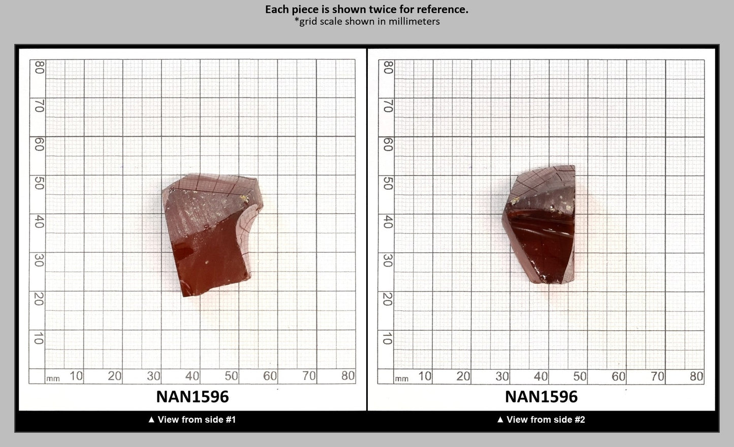 Nanosital Simulated Dark Spessartite Garnet Lab Created Faceting Rough for Gem Cutting - #A-2389 - Various Sizes : NAN1596