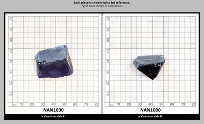 Nanosital Simulated Medium Blue Sapphire Lab Created Faceting Rough for Gem Cutting - #A-597 - Various Sizes : NAN1600