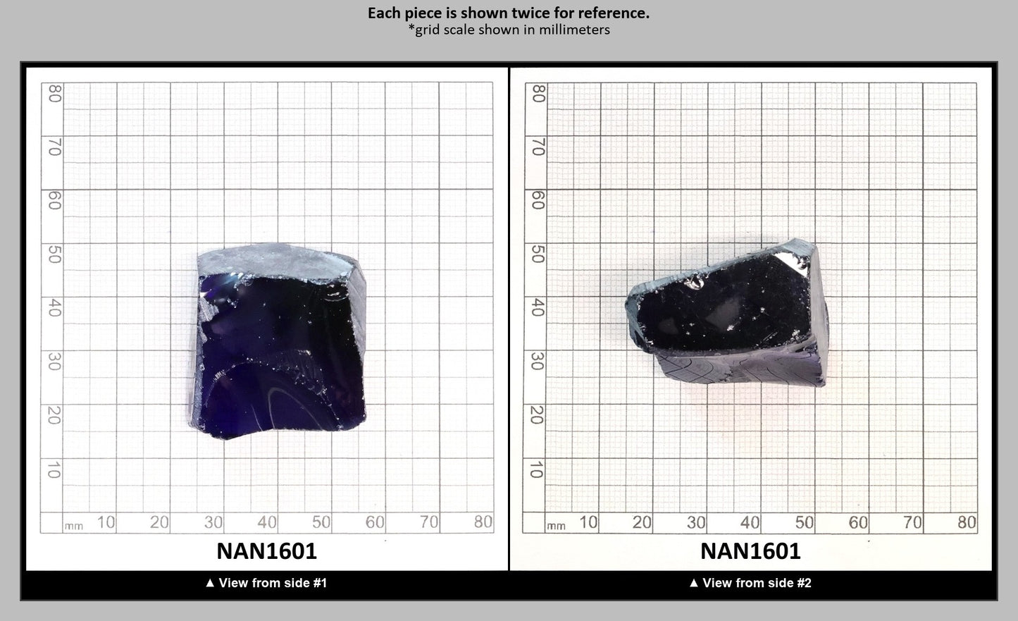 Nanosital Simulated Medium Blue Sapphire Lab Created Faceting Rough for Gem Cutting - #A-597 - Various Sizes : NAN1601