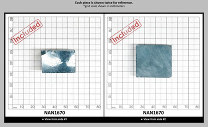 Nanosital Simulated Dark Paraiba Tourmaline (Included)  Lab Created Faceting Rough for Gem Cutting - #Z-7309 - Various Sizes : NAN1670