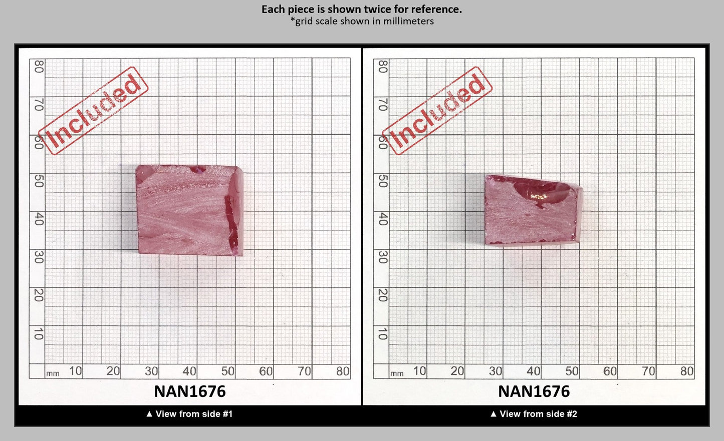 Nanosital Simulated Kunzite (Included)  Lab Created Faceting Rough for Gem Cutting - #Z-8483 - Various Sizes : NAN1676
