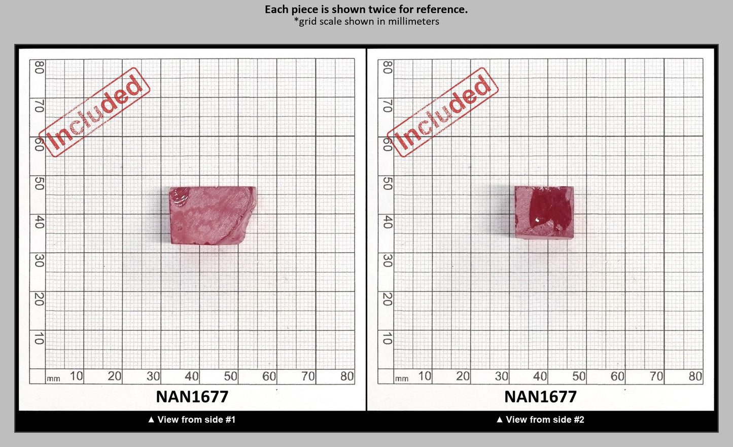Nanosital Simulated Kunzite (Included)  Lab Created Faceting Rough for Gem Cutting - #Z-8483 - Various Sizes : NAN1677