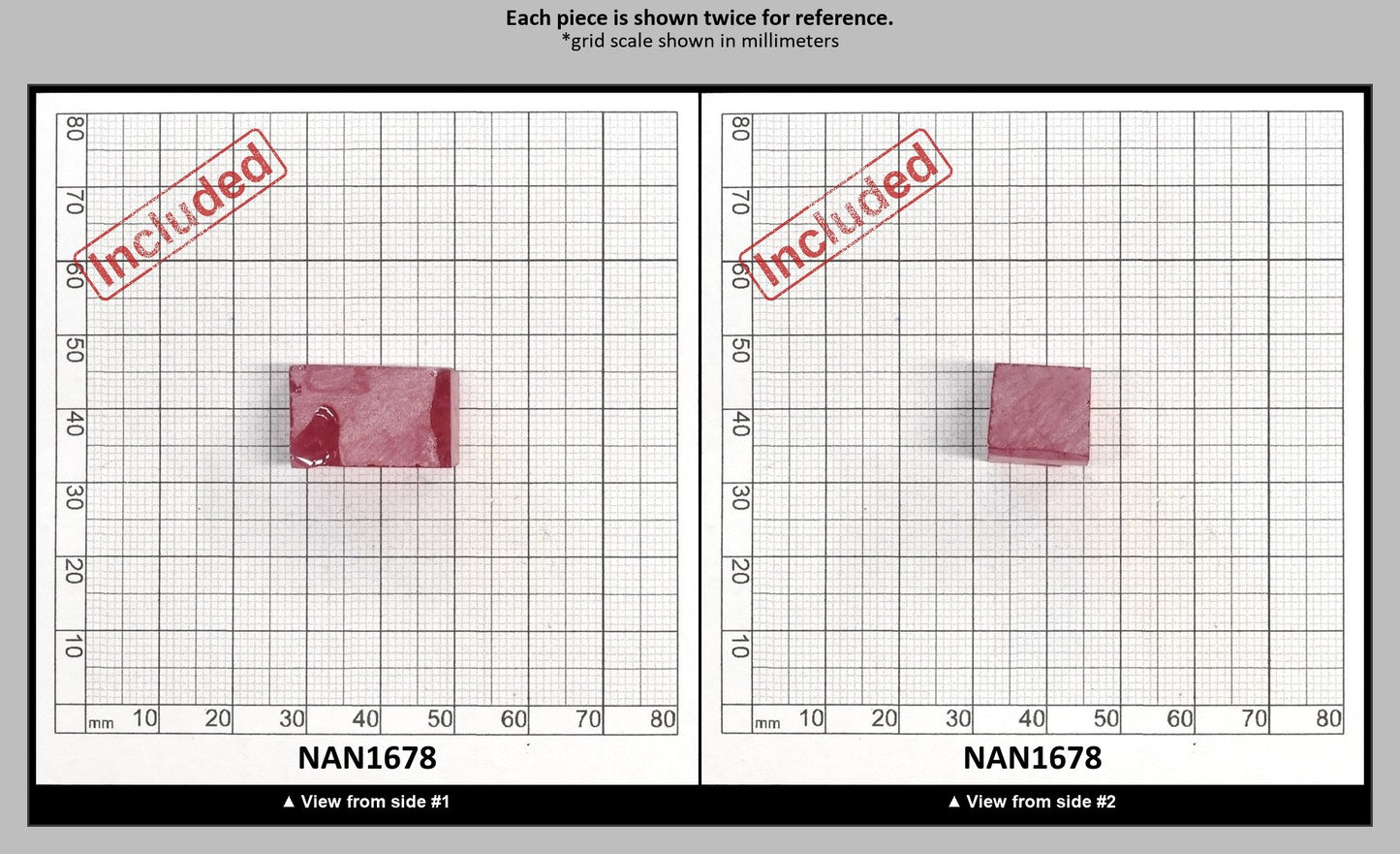 Nanosital Simulated Kunzite (Included)  Lab Created Faceting Rough for Gem Cutting - #Z-8483 - Various Sizes : NAN1678