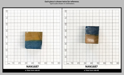 Nanosital Simulated Bi-Color Lab Created Faceting Rough for Gem Cutting - Yellow-Blue - Various Sizes : NAN1687