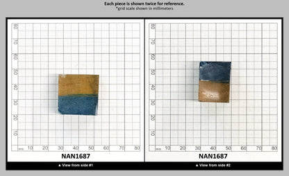 Nanosital Simulated Bi-Color Lab Created Faceting Rough for Gem Cutting - Yellow-Blue - Various Sizes : NAN1687