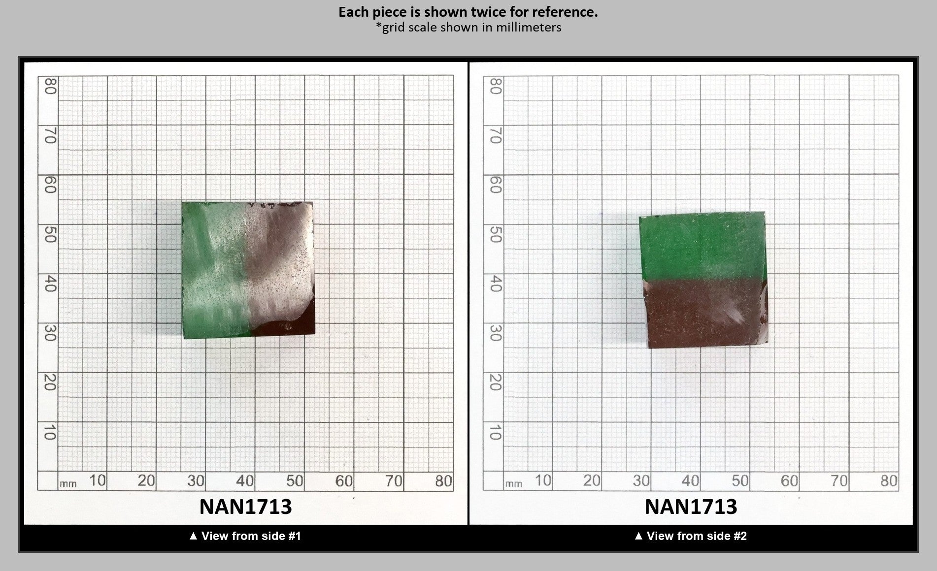 Nanosital Simulated Bi-Color Lab Created Faceting Rough for Gem Cutting - Green-Orange - Various Sizes : NAN1713