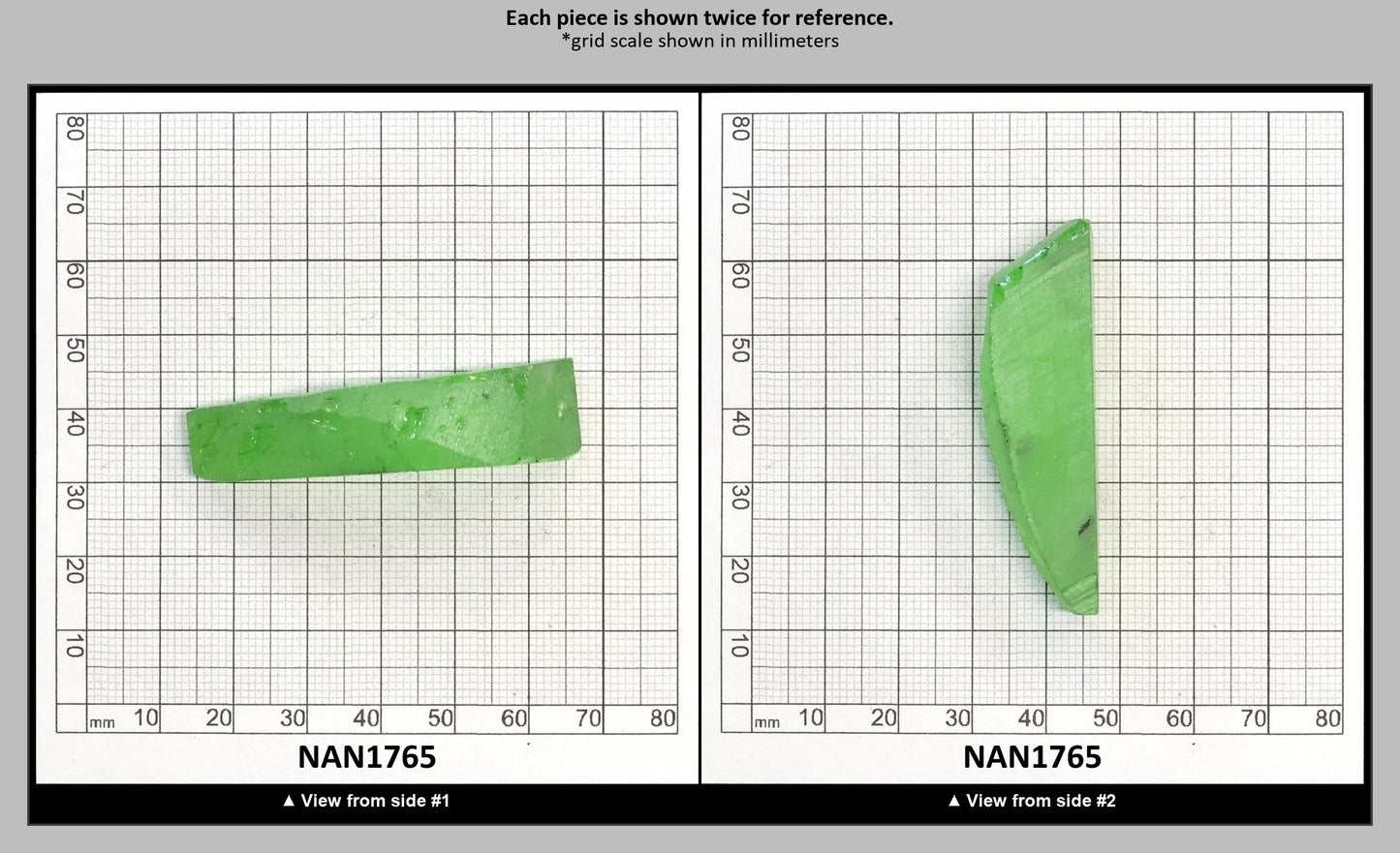 Nanosital Simulated Medium Kryptonite Lab Created Faceting Rough for Gem Cutting - #B-1320 - Various Sizes : NAN1765