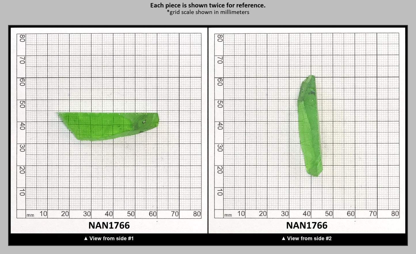 Nanosital Simulated Medium Kryptonite Lab Created Faceting Rough for Gem Cutting - #B-1320 - Various Sizes : NAN1766