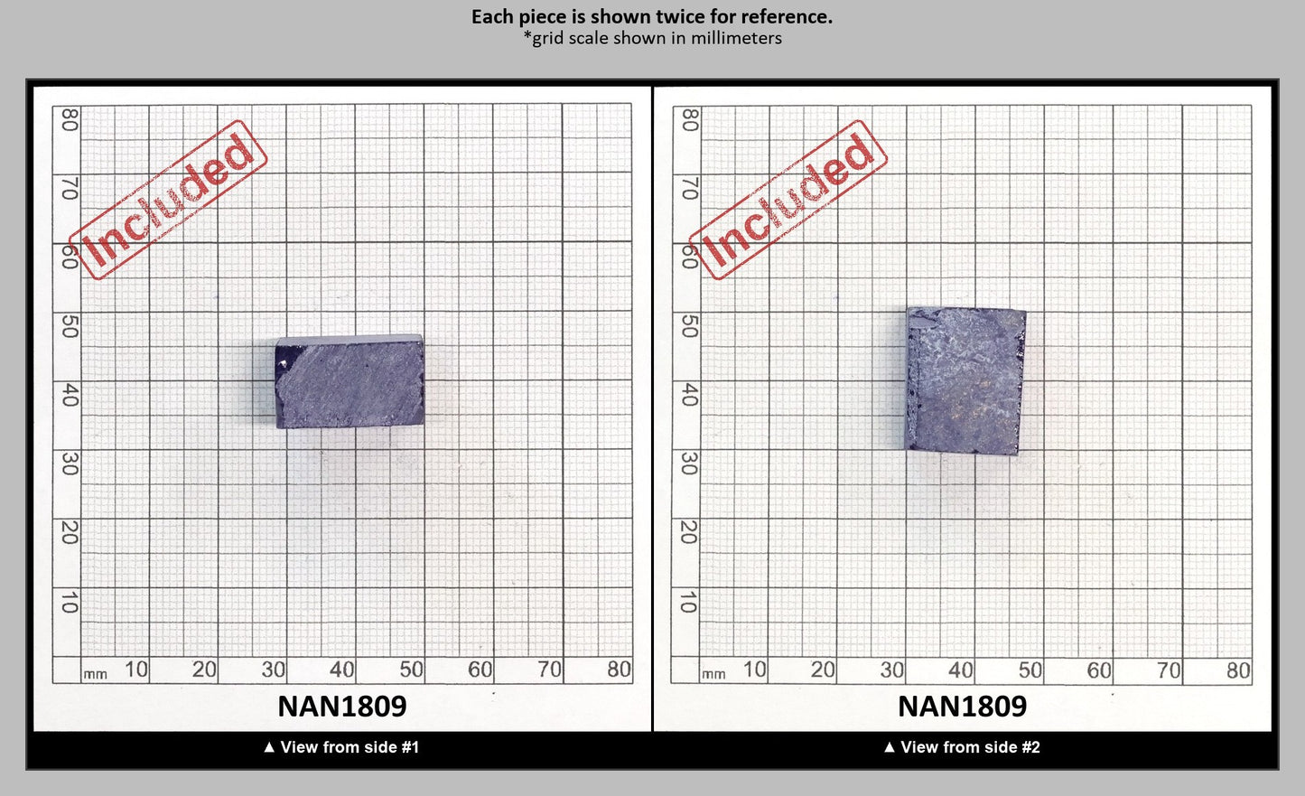Nanosital Simulated Tanzanite (Included)  Lab Created Faceting Rough for Gem Cutting - #Z-124- Various Sizes : NAN1809