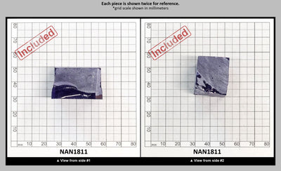 Nanosital Simulated Tanzanite (Included)  Lab Created Faceting Rough for Gem Cutting - #Z-124- Various Sizes : NAN1811