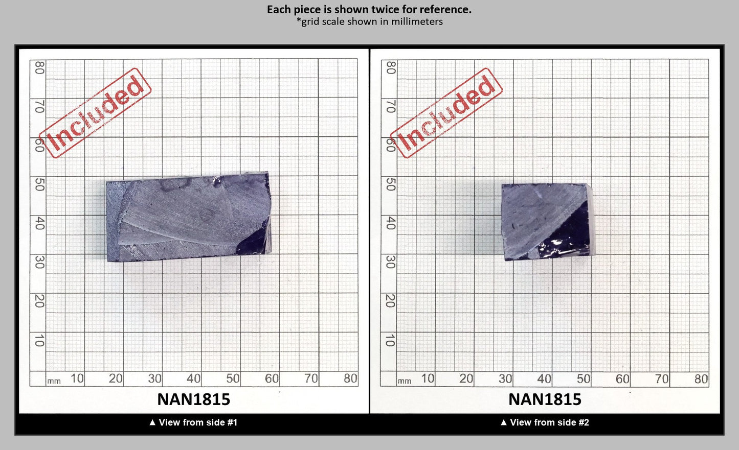 Nanosital Simulated Tanzanite (Included)  Lab Created Faceting Rough for Gem Cutting - #Z-124- Various Sizes : NAN1815