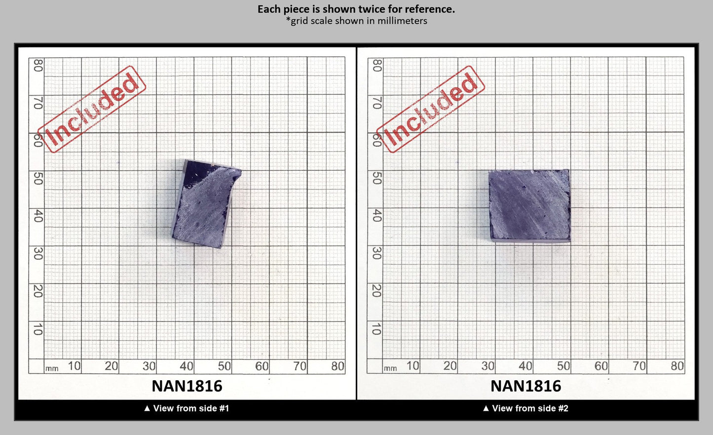 Nanosital Simulated Tanzanite (Included)  Lab Created Faceting Rough for Gem Cutting - #Z-124- Various Sizes : NAN1816