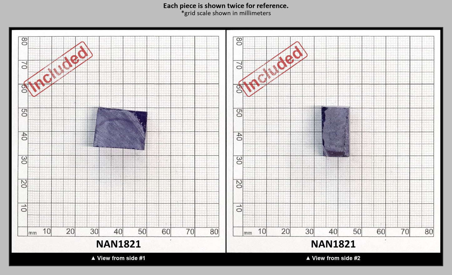 Nanosital Simulated Tanzanite (Included)  Lab Created Faceting Rough for Gem Cutting - #Z-124- Various Sizes : NAN1821