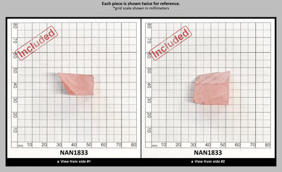 Nanosital Simulated Dark Peach Morganite (Included)  Lab Created Faceting Rough for Gem Cutting - #Z-45 - Various Sizes : NAN1833