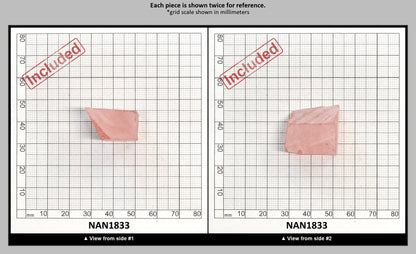 Nanosital Simulated Dark Peach Morganite (Included)  Lab Created Faceting Rough for Gem Cutting - #Z-45 - Various Sizes : NAN1833