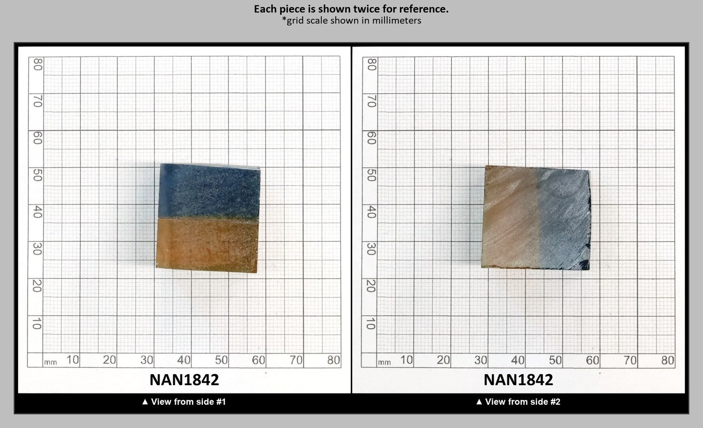 Nanosital Simulated Bi-Color Lab Created Faceting Rough for Gem Cutting - Yellow-Blue - Various Sizes : NAN1842