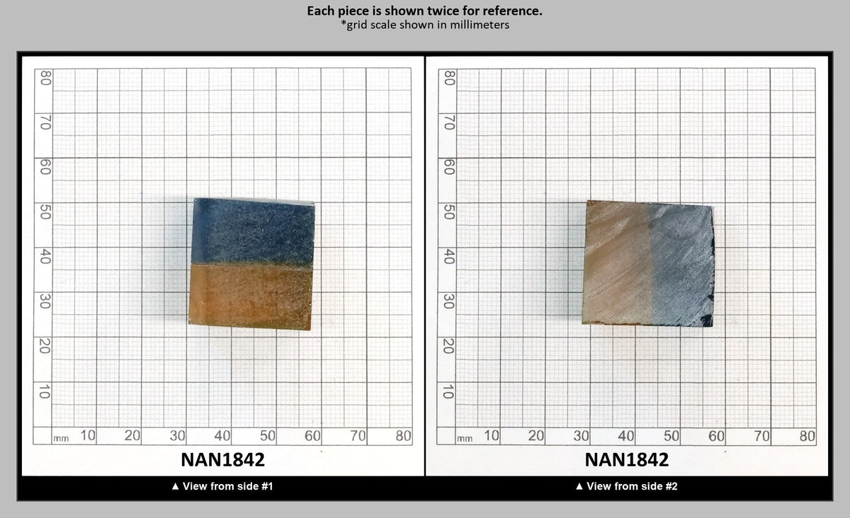Nanosital Simulated Bi-Color Lab Created Faceting Rough for Gem Cutting - Yellow-Blue - Various Sizes : NAN1842