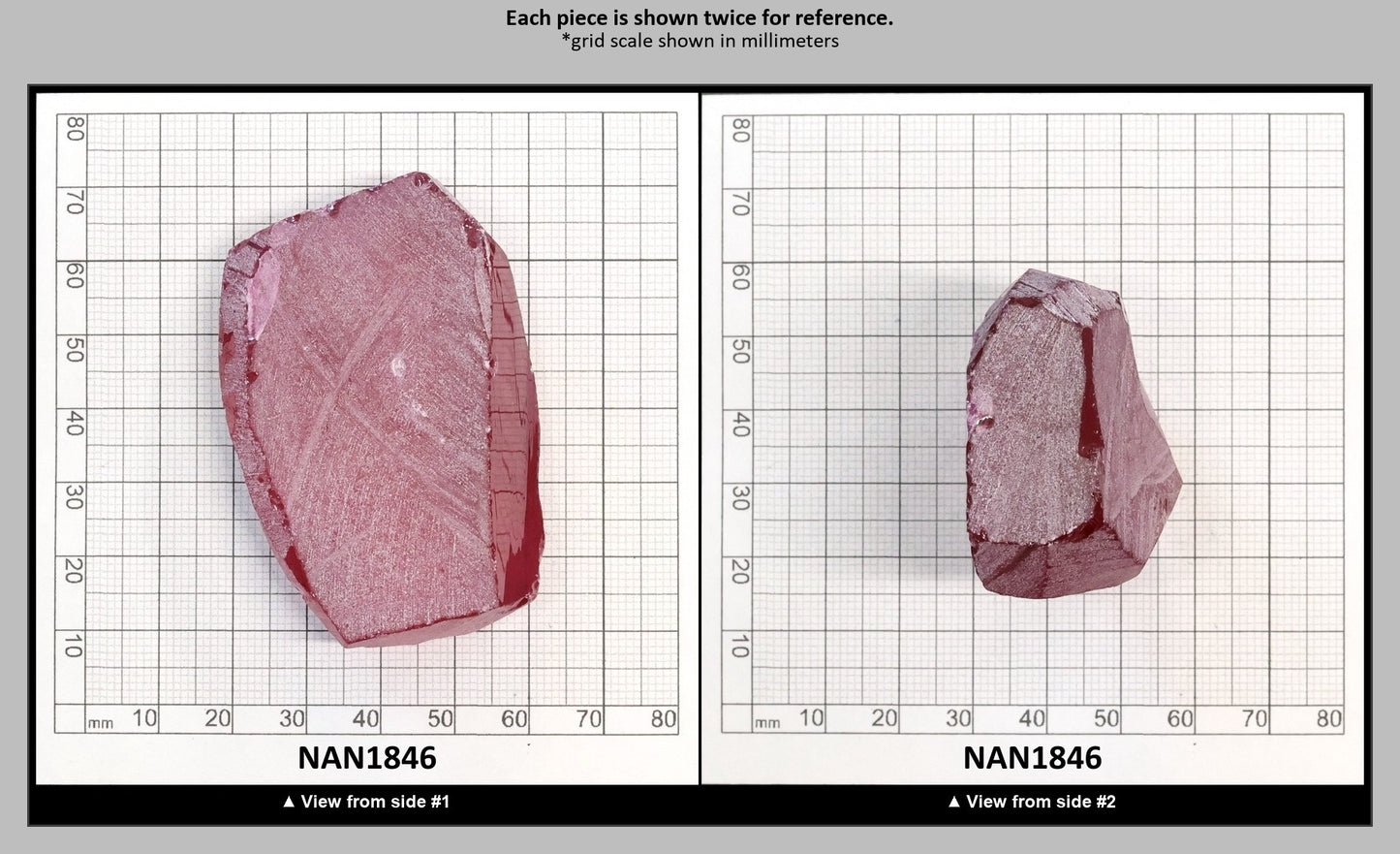 Nanosital Simulated Hot Pink Tourmaline Lab Created Faceting Rough for Gem Cutting - #A-9095 - Various Sizes : NAN1846