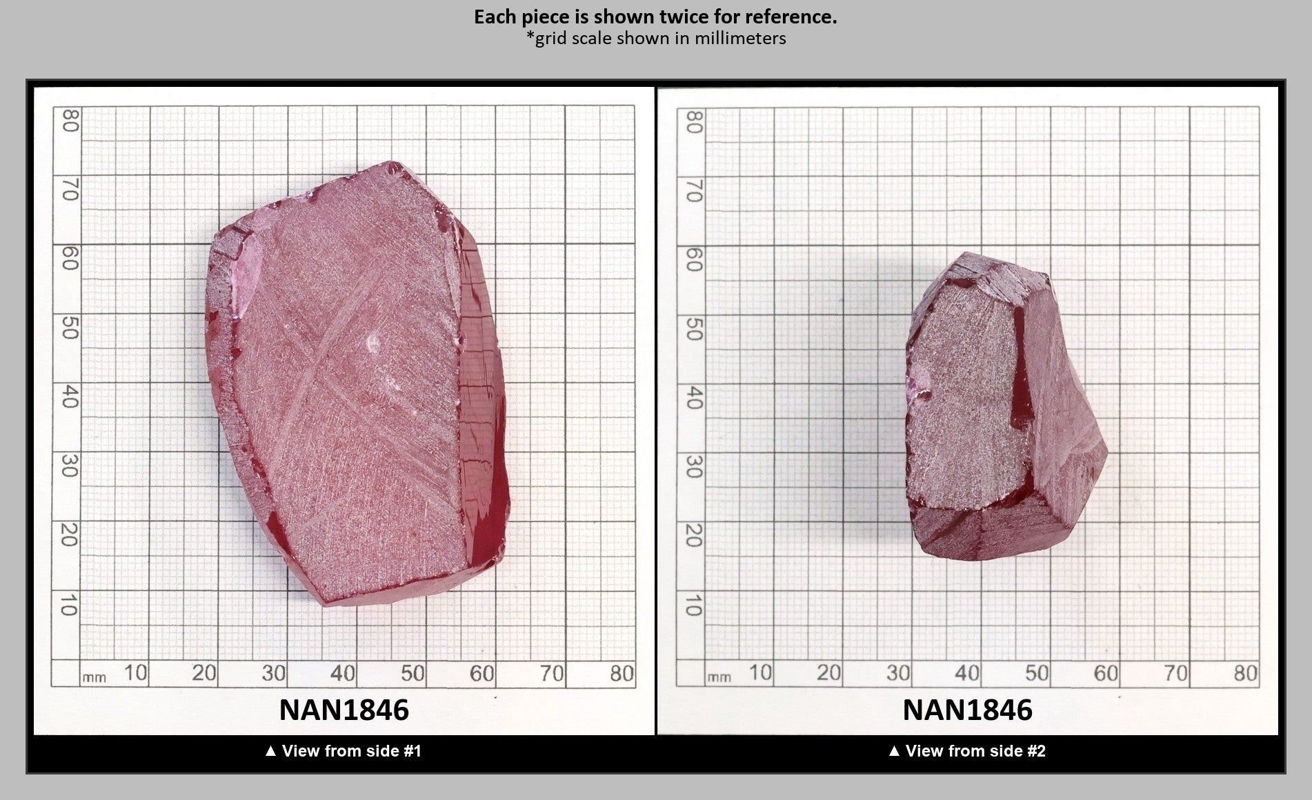 Nanosital Simulated Hot Pink Tourmaline Lab Created Faceting Rough for Gem Cutting - #A-9095 - Various Sizes : NAN1846