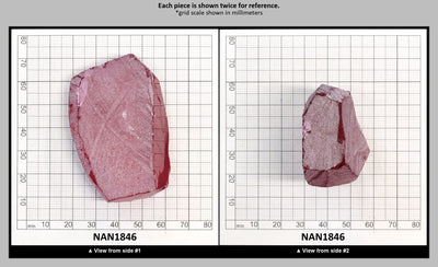 Nanosital Simulated Hot Pink Tourmaline Lab Created Faceting Rough for Gem Cutting - #A-9095 - Various Sizes : NAN1846