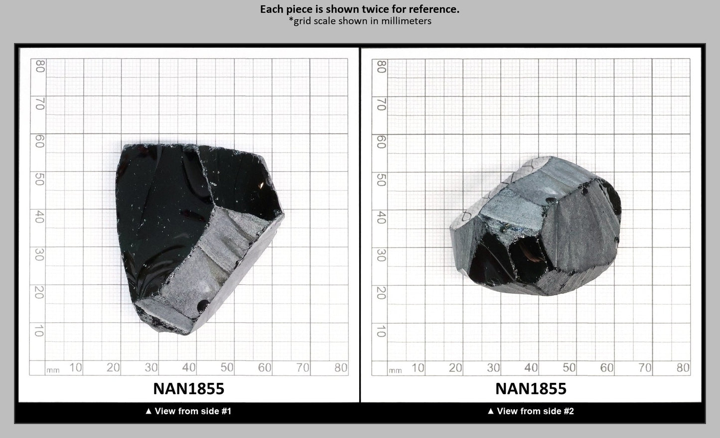 Nanosital Simulated Black Lab Created Faceting Rough for Gem Cutting - #0004 - Various Sizes : NAN1855