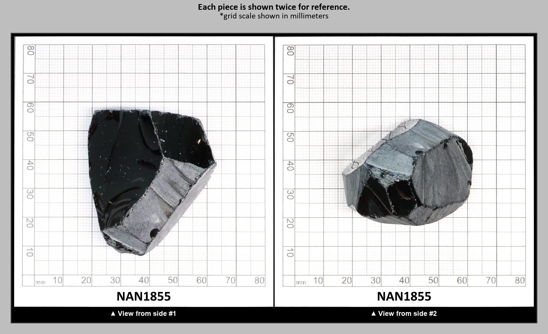 Nanosital Simulated Black Lab Created Faceting Rough for Gem Cutting - #0004 - Various Sizes : NAN1855