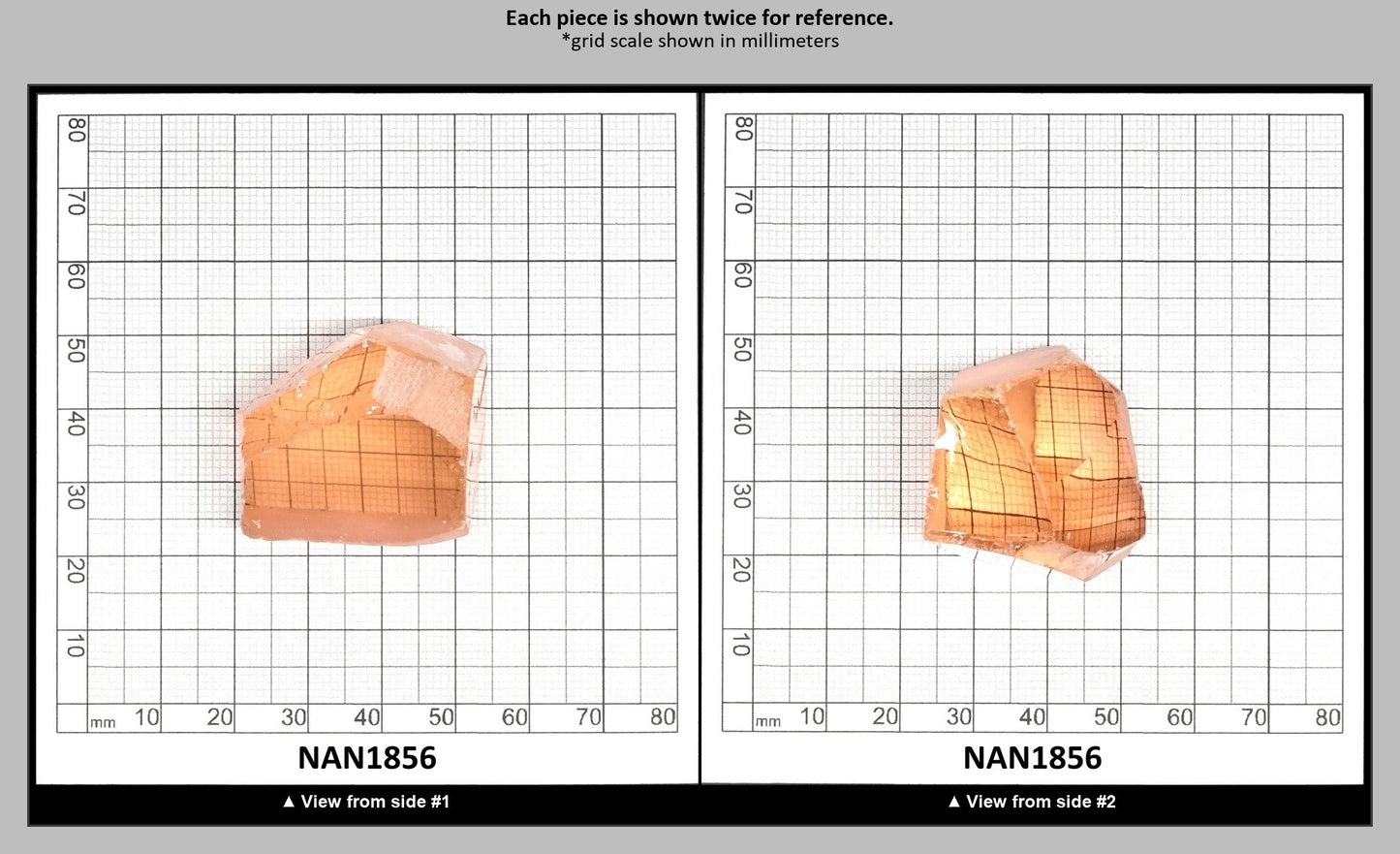 Nanosital Simulated Dark Peach Morganite Lab Created Faceting Rough for Gem Cutting - #45 - Various Sizes : NAN1856
