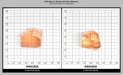 Nanosital Simulated Dark Peach Morganite Lab Created Faceting Rough for Gem Cutting - #45 - Various Sizes : NAN1856