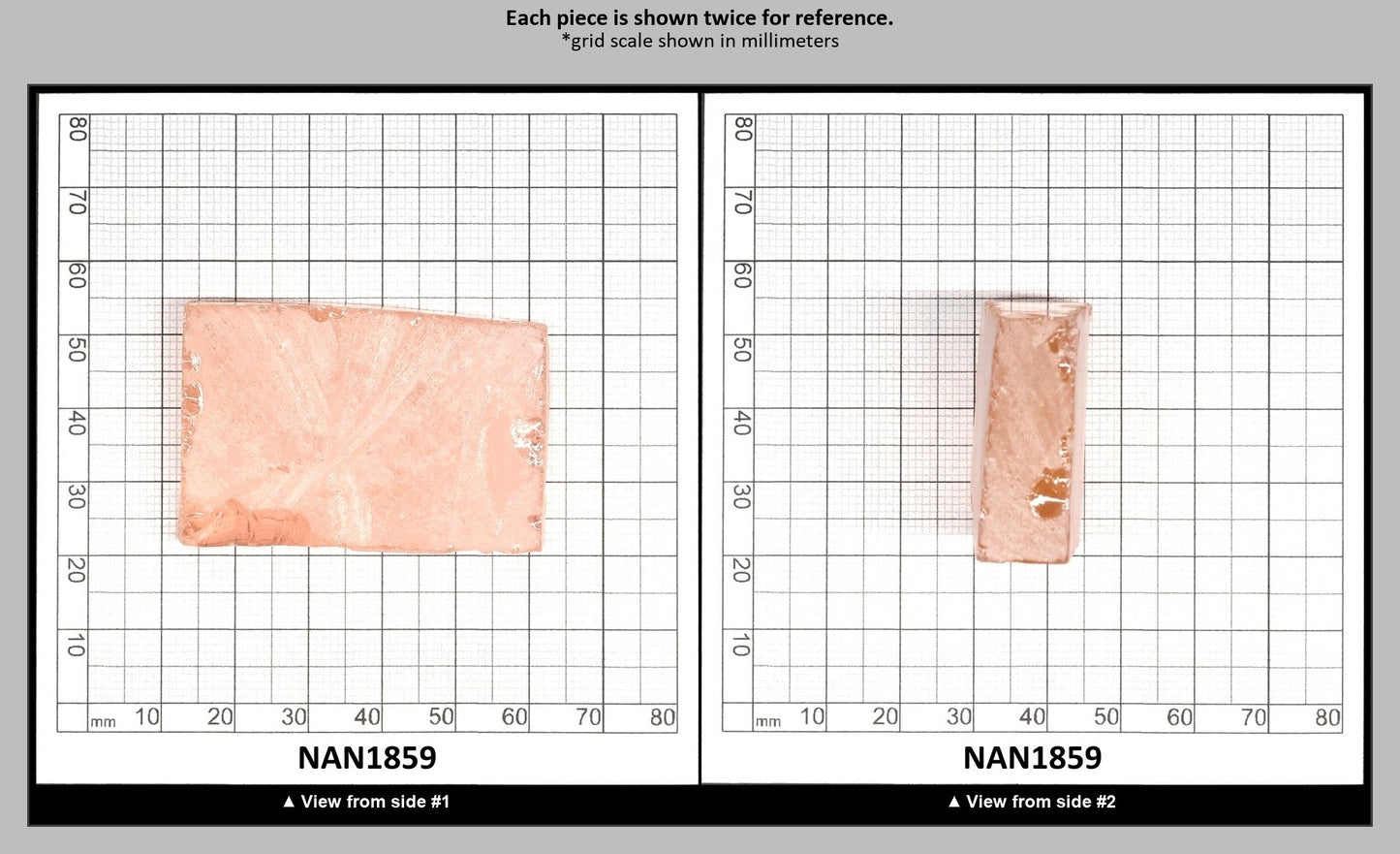Nanosital Simulated Dark Peach Morganite Lab Created Faceting Rough for Gem Cutting - #45 - Various Sizes : NAN1859