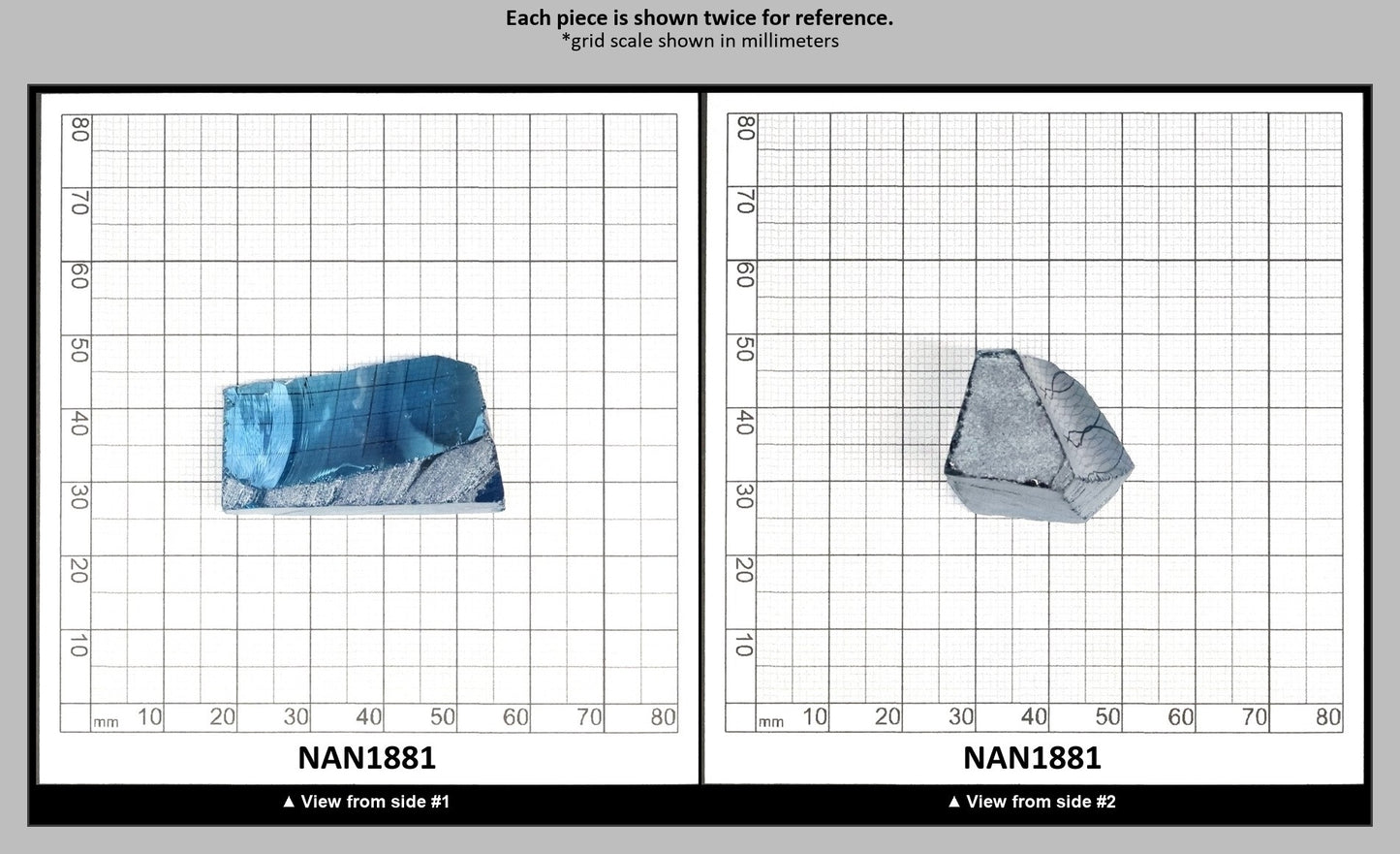 Nanosital Simulated Sky Blue Topaz Lab Created Faceting Rough for Gem Cutting - #A-111 - Various Sizes : NAN1881