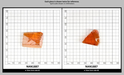 Nanosital Simulated Yellow Sapphire Lab Created Faceting Rough for Gem Cutting - #A-1702 - Various Sizes : NAN1887
