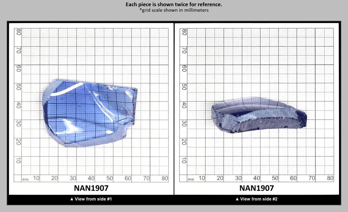 Nanosital Simulated Dark Ice Blue Sapphire Lab Created Faceting Rough for Gem Cutting - #A-4056- Various Sizes : NAN1907