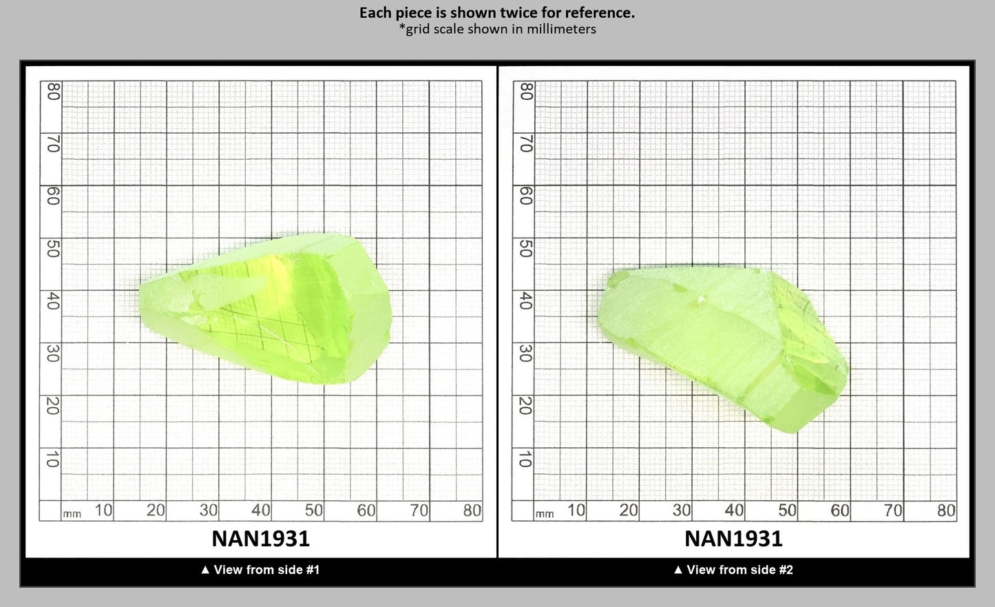 UV Reactive Nanosital #E-274 Lab Created Faceting Rough for Gem Cutting - Various Sizes : NAN1931