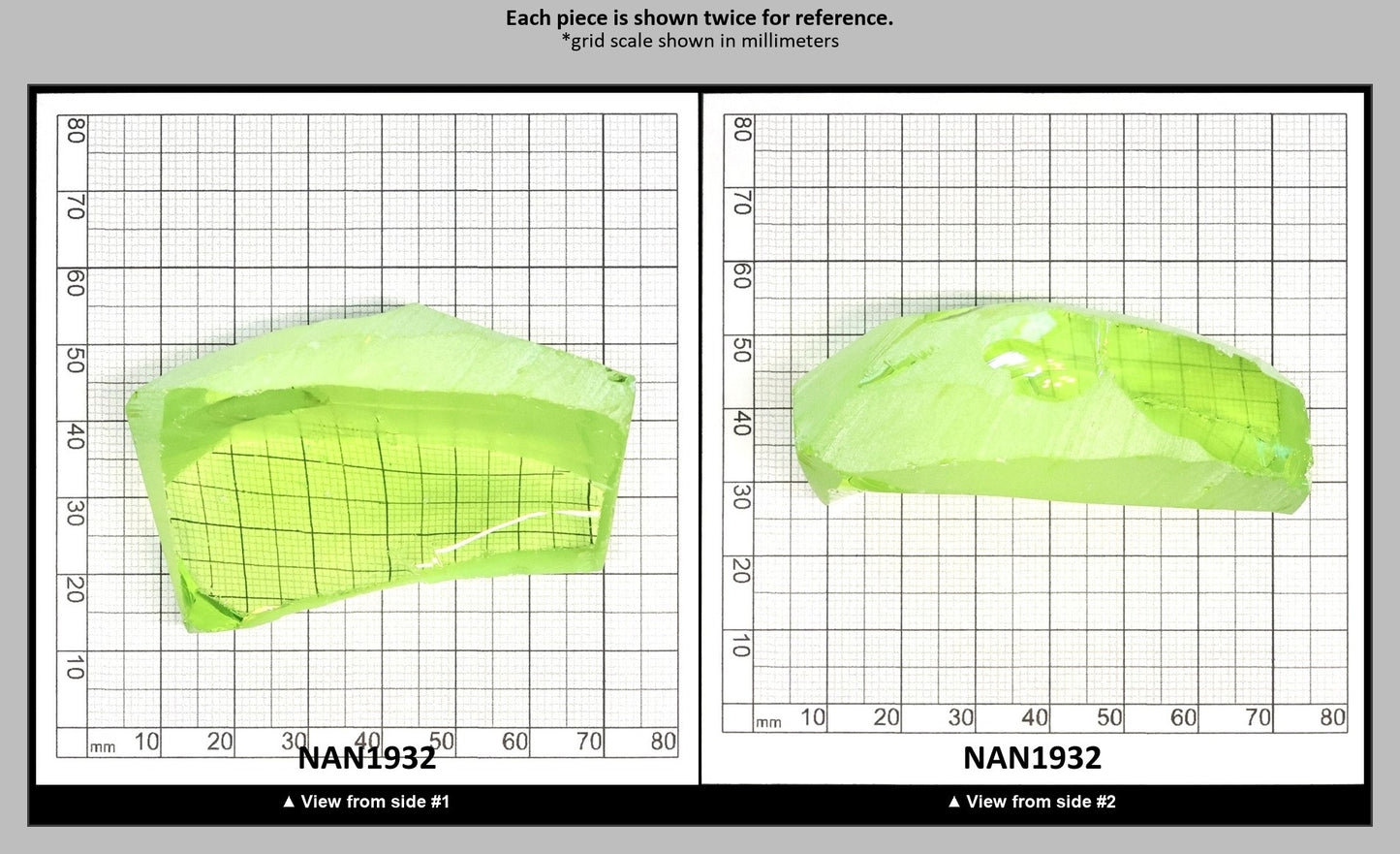 UV Reactive Nanosital #E-274 Lab Created Faceting Rough for Gem Cutting - Various Sizes : NAN1932