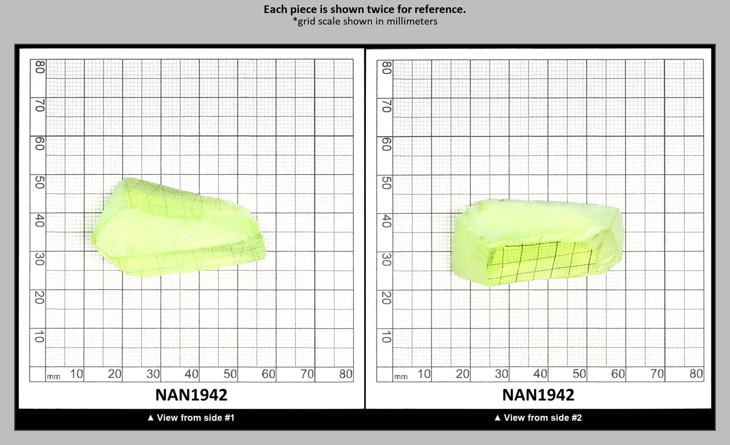 UV Reactive Nanosital #E-274 Lab Created Faceting Rough for Gem Cutting - Various Sizes : NAN1942