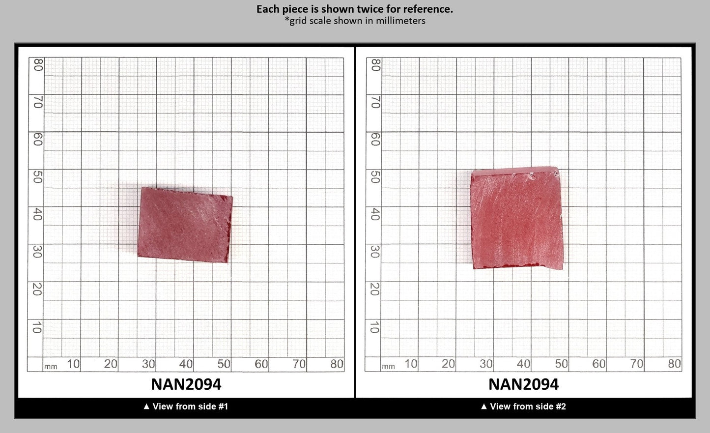 Nanosital Simulated Vivid Pink Lab Created Faceting Rough for Gem Cutting - #TB-9 - Various Sizes : NAN2094