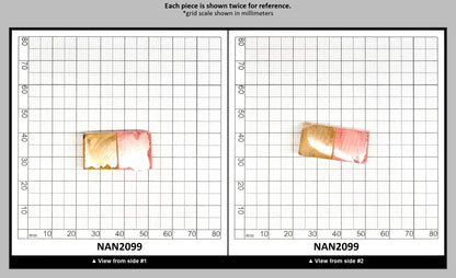 Nanosital Simulated Bi-Color Lab Created Faceting Rough for Gem Cutting - Intense Yellow-Pink - Various Sizes : NAN2099