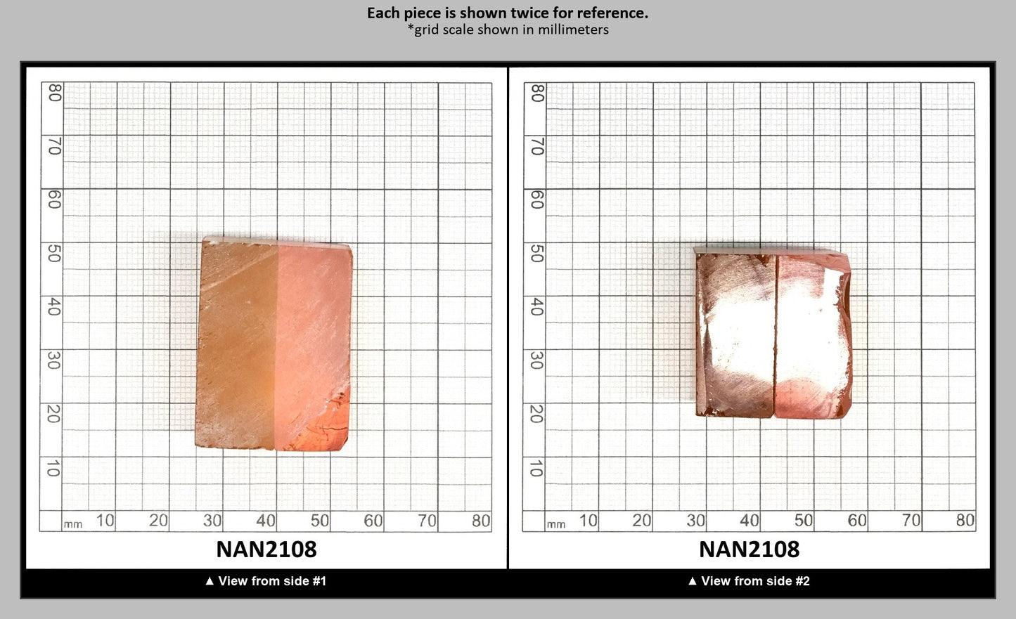 Nanosital Simulated Bi-Color Lab Created Faceting Rough for Gem Cutting - Intense Yellow-Pink - Various Sizes : NAN2108